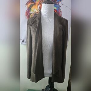 NWOT Simply Noelle Women's Olive Gray-Green Waterfall Jacket